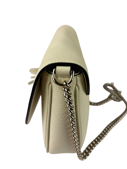 Gucci Soho Chain Flap Shoulder Bag White