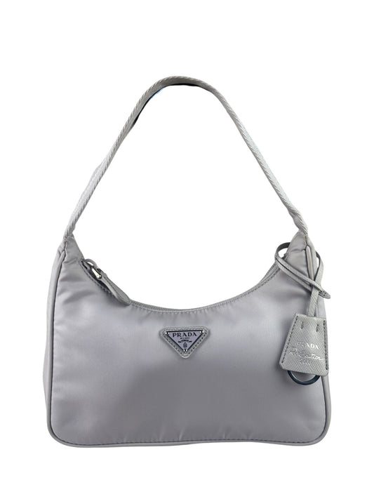 Prada Patel Purple Tessuto Nylon/Leather Trim Re-Edition Pochette 2000