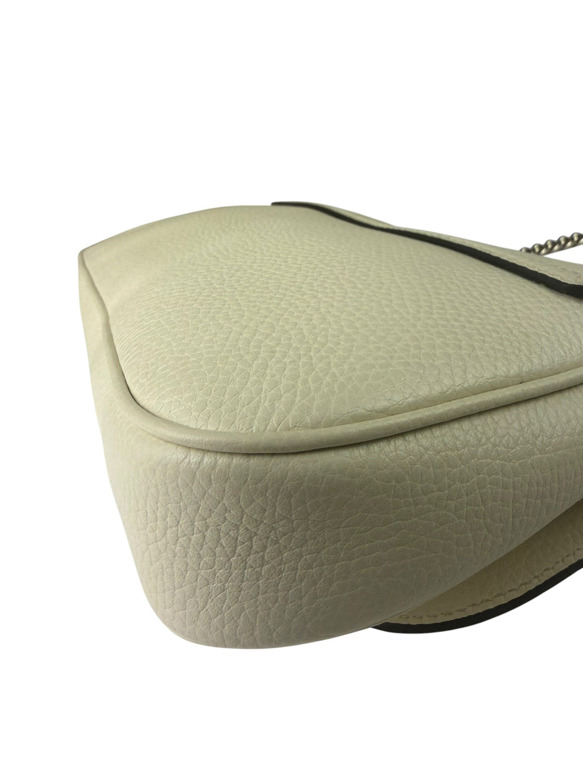 Gucci Soho Chain Flap Shoulder Bag White