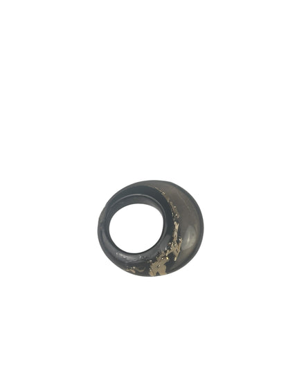 Louis Vuitton Black/Gold Crystal & Resin Inclusion Ring
