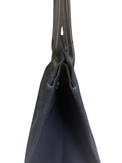 Yves Saint Laurent Navy/Black Leather Rive Gauche Tote