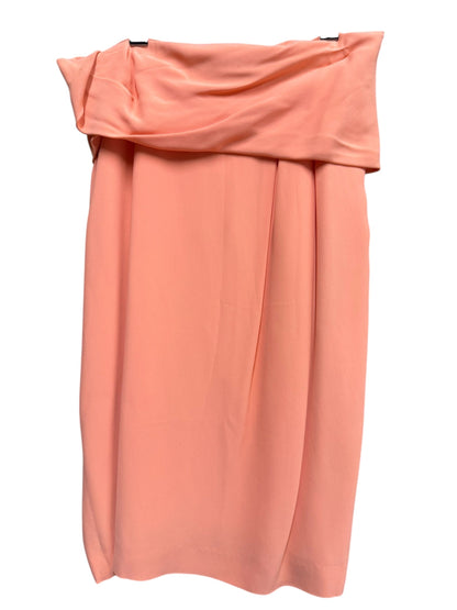 Fendi Salmon-Toned Pleated Vintage Skirt