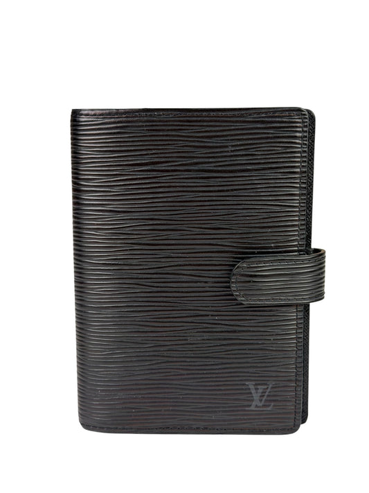 Louis Vuitton Black EPI Leather Agenda MM
