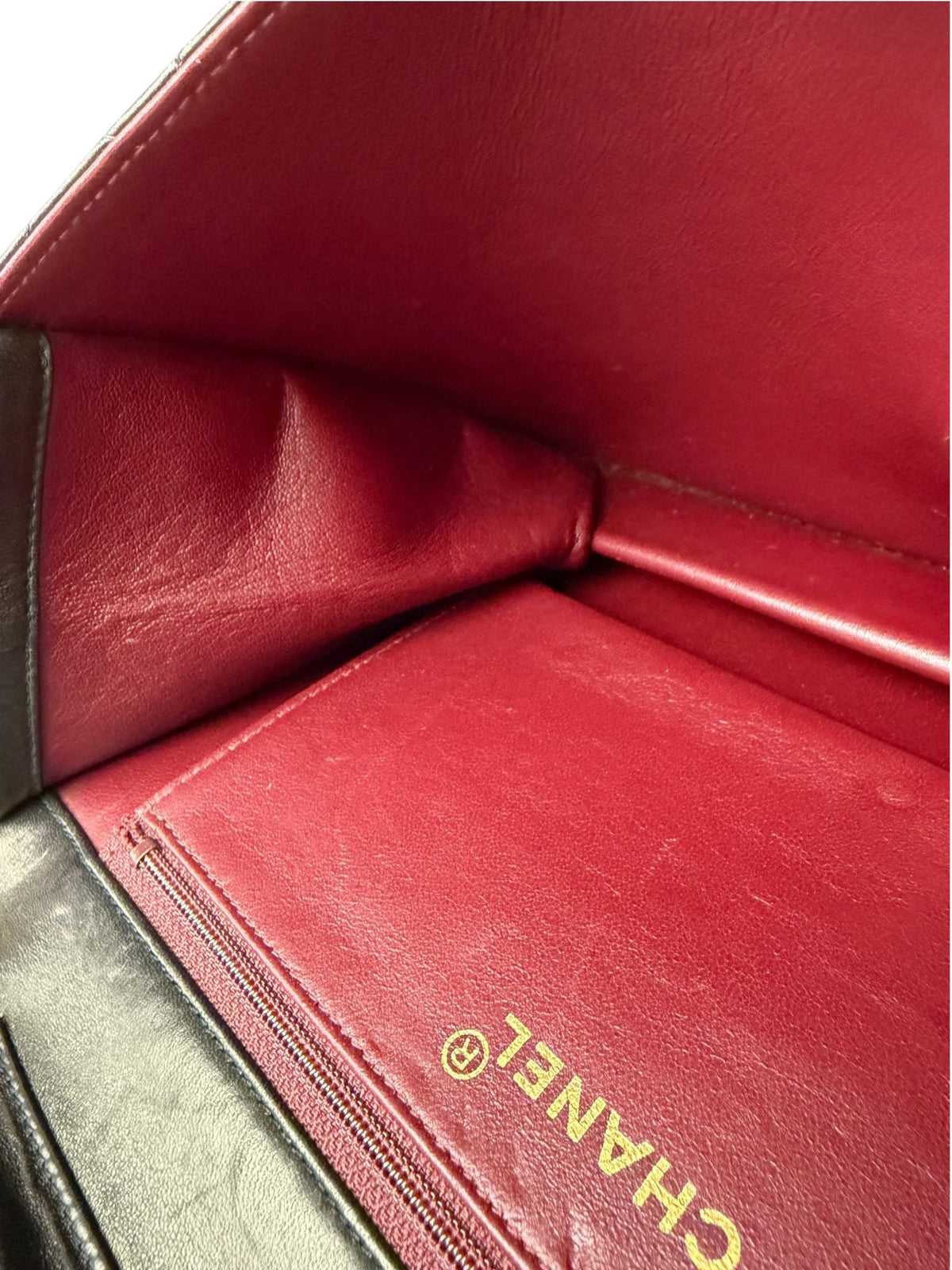 Chanel Balck Quilted Lambskin Square Flap 1991