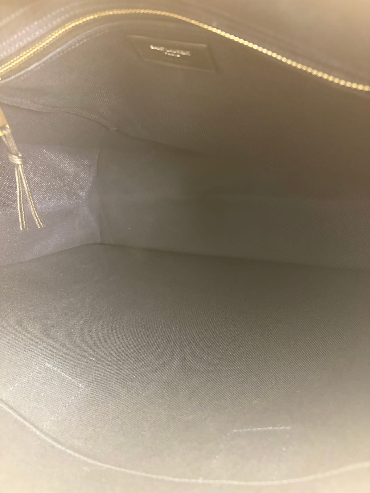 Yves Saint Laurent Navy/Black Leather Rive Gauche Tote