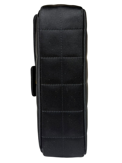 Chanel Black Satin Chocolate Bar Mini East-West Flap Bag