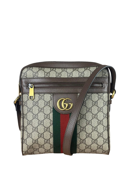 Gucci Beige/Brown GG Supreme Ophidia Messenger Bag