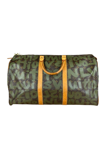 Louis Vuitton Stephen Sprouse Limited Edition Graffiti Keepall 50 Green
