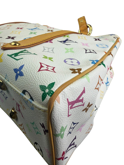 Louis Vuitton White Murakami Aurelia MM Tote Bag