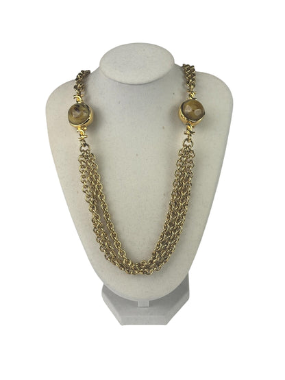Chanel Vintage Multi-Chain Swirl Domed Ball Beads Necklaces