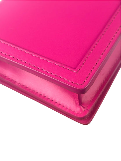 Versace Pink Leather Greca Goddess Flap Wallet-On-Chain