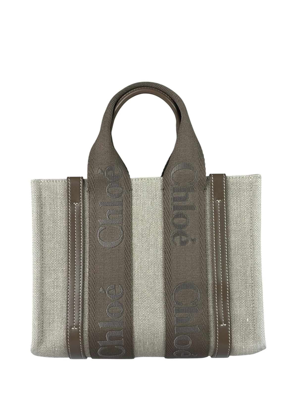 Chloé Small Woody Canvas 2Way Tote Khaki/Green