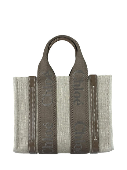 Chloé Small Woody Canvas 2Way Tote Khaki/Green