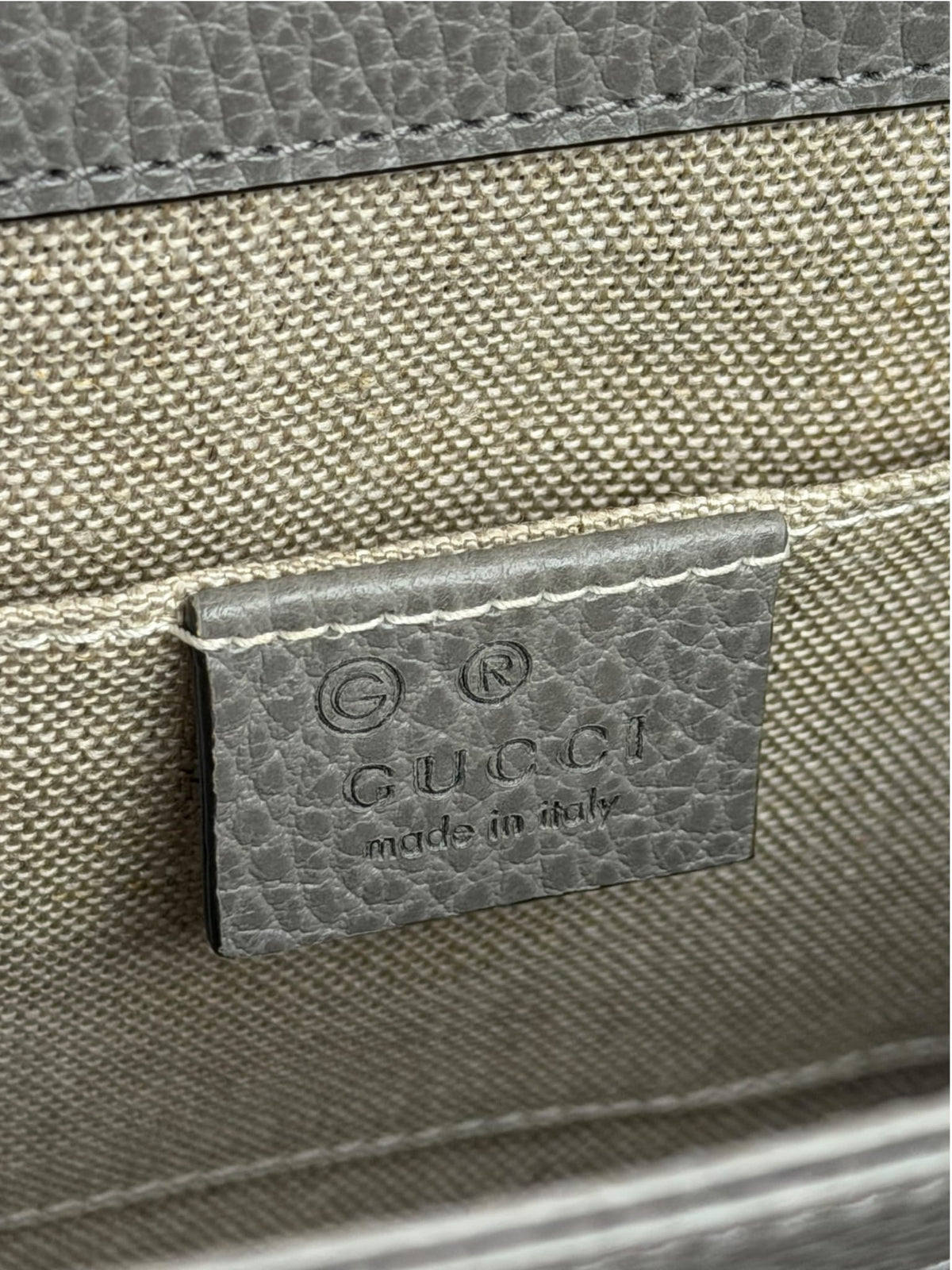 Gucci Grey Calfskin Interlocking Small G Shoulder Bag