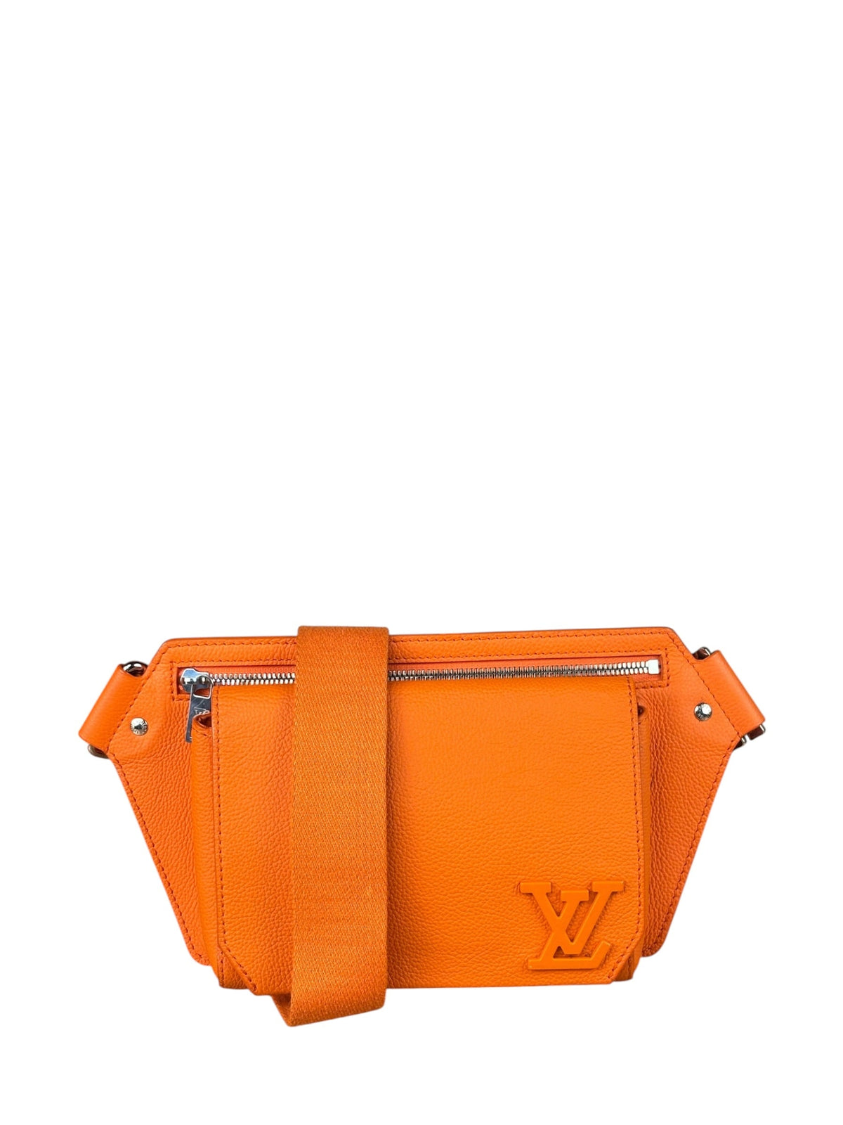 Louis Vuitton Aerogram Takeoff Leather Sling Bag Orange