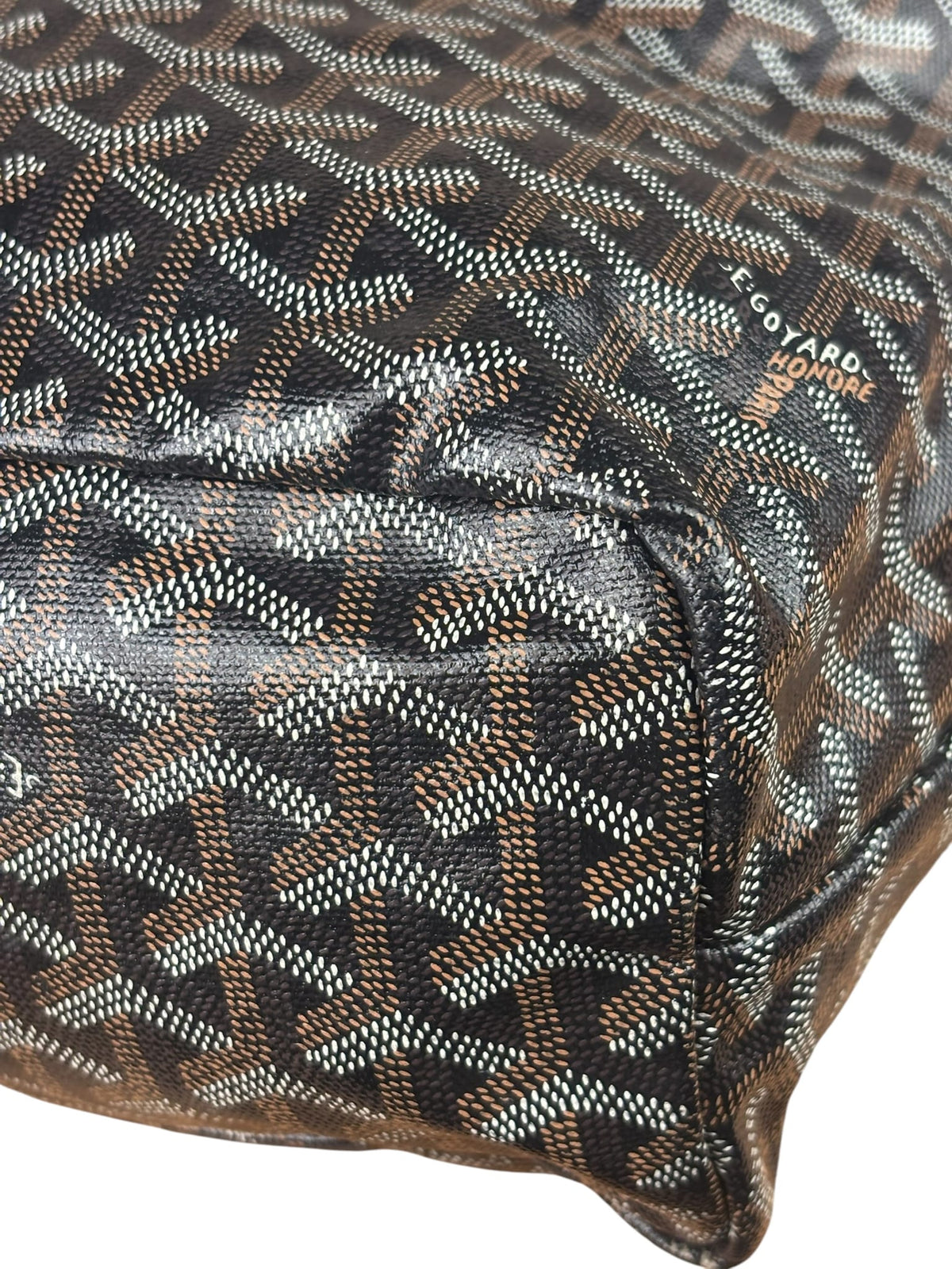 Goyard Brown/Black Leather Boheme Hobo Bag