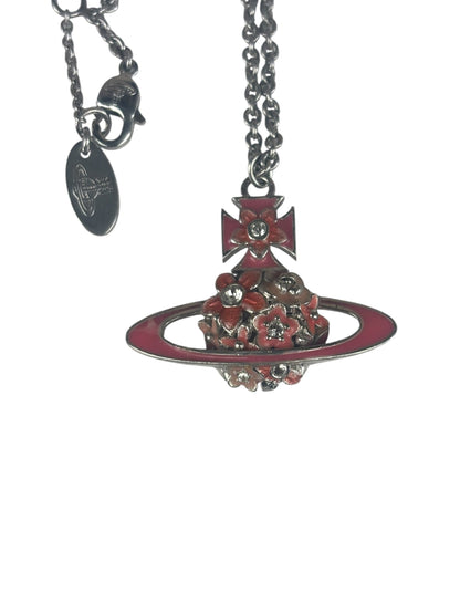 Vivienne Westwood Pink Flower Orb Pendant Necklace