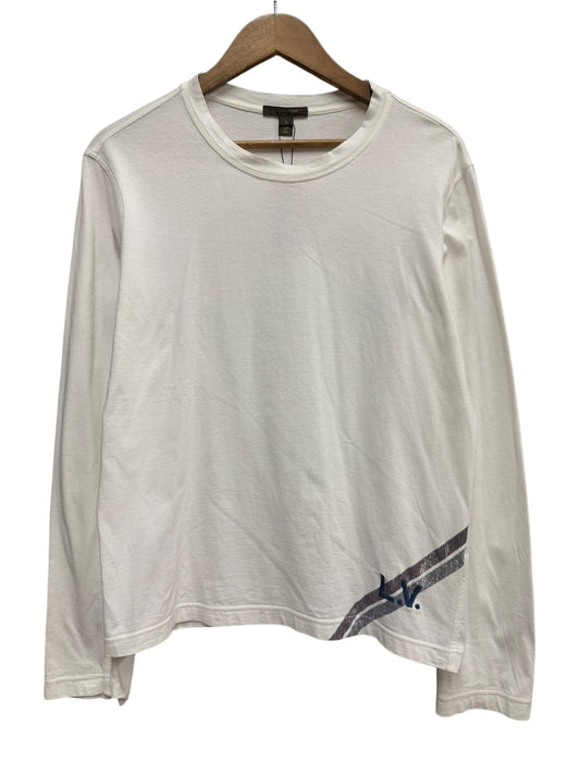 Louis Vuitton White LV Logo Long Sleeve Top