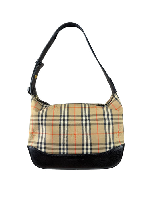 Burberry Haymarket Check Shadow Horse Canvas Shoulder Bag