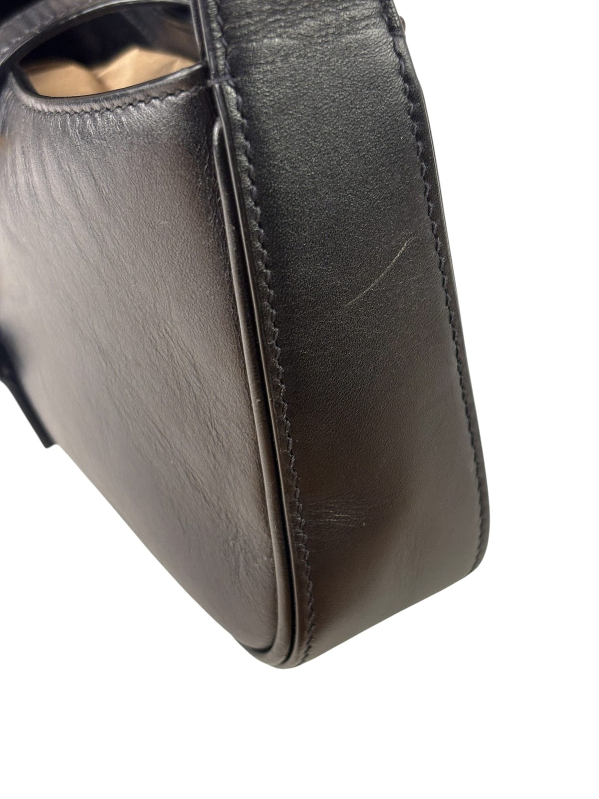 Yves Saint Laurent Black Leather Mini Le 5 À 7 Hobo Bag