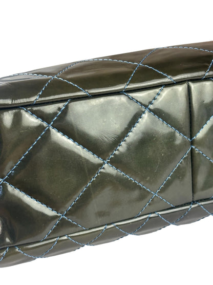 Chanel Green Quilted Patent Leather Reissue XL Tote 2011