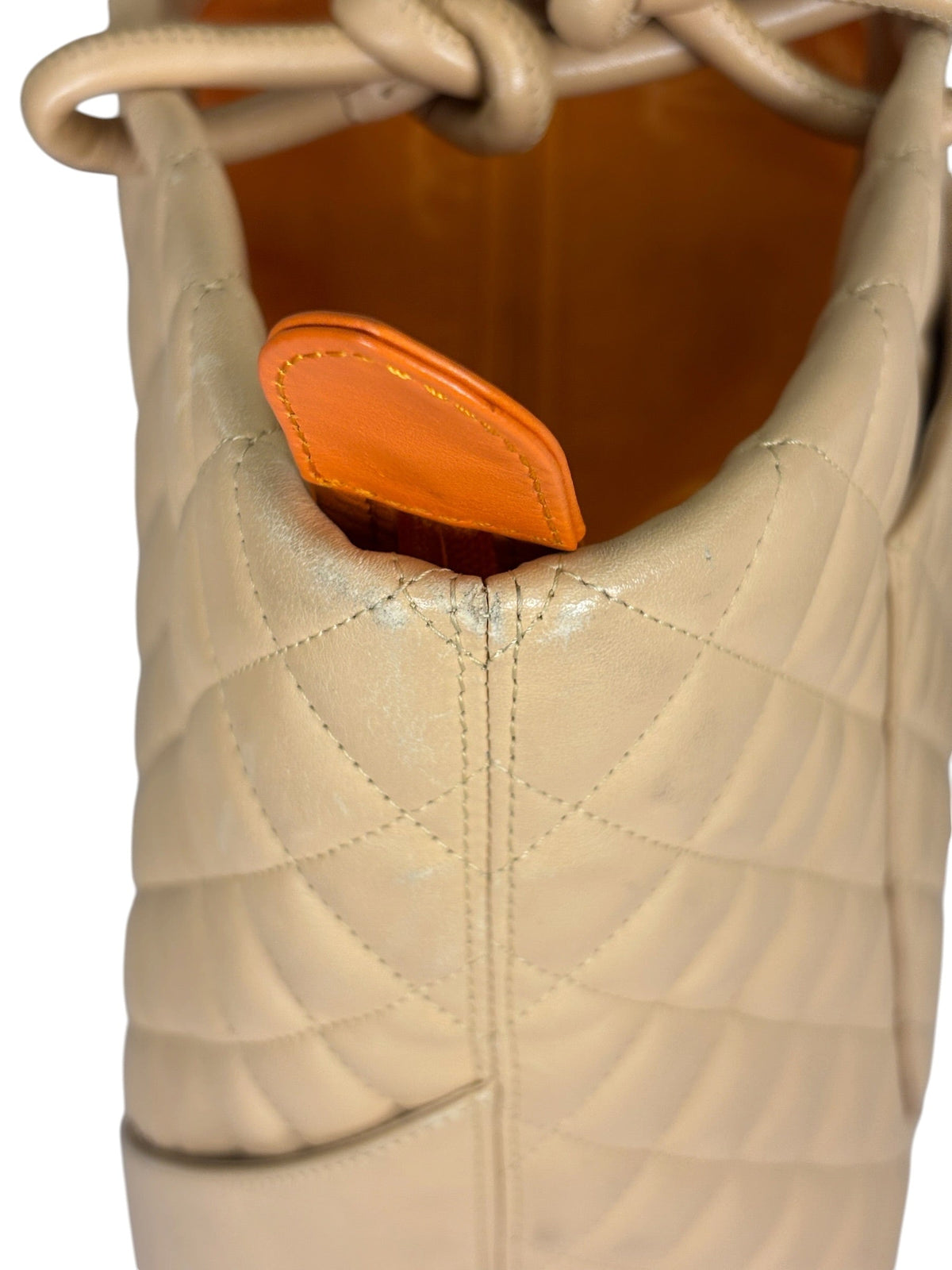 Chanel Beige Quilted Lambskin Linge Cambon Tote2005