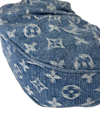 Louis Vuitton Blue Denim/Leather Trim Pochette