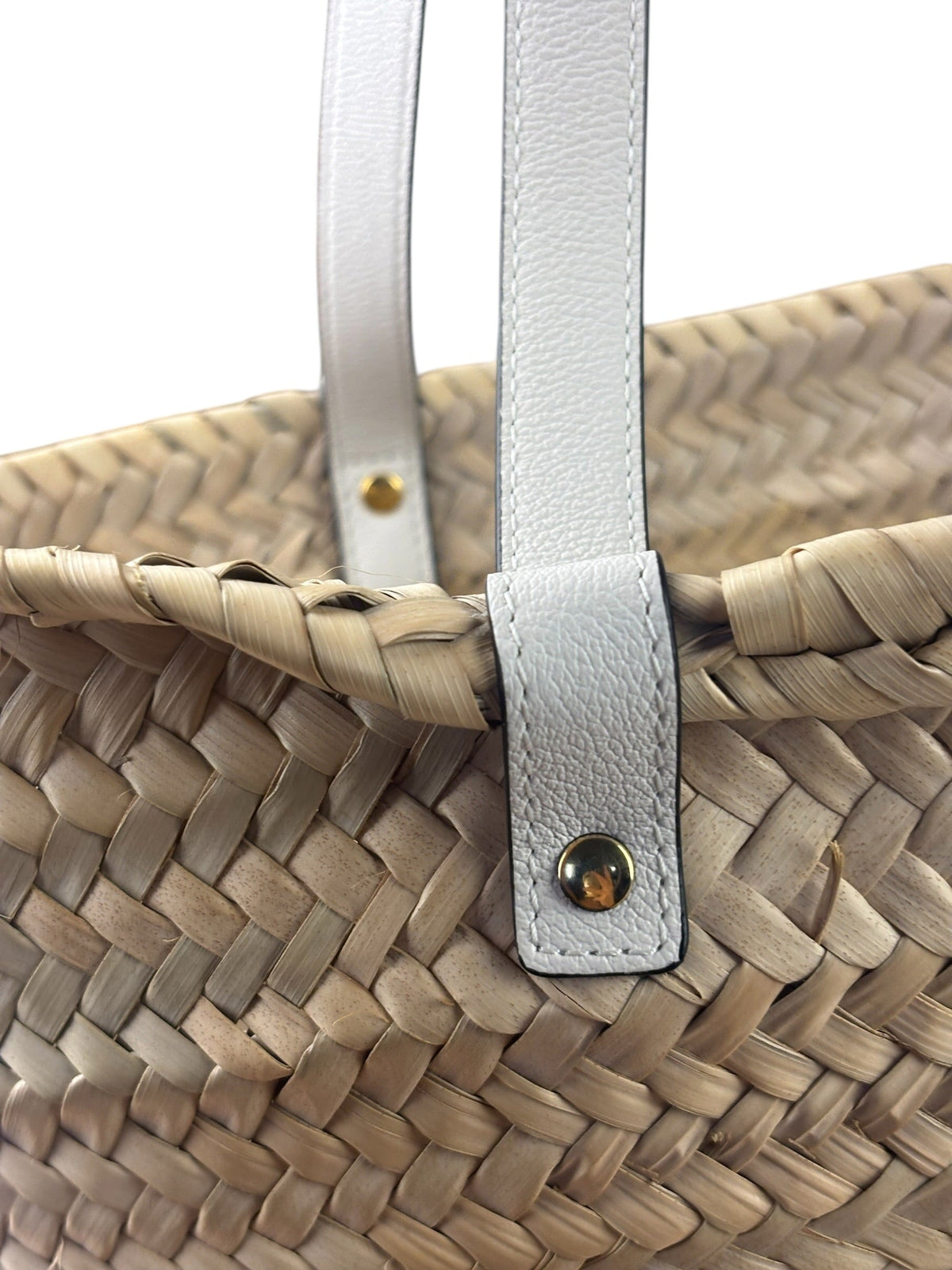 Versace Leather Trim Basket Bag