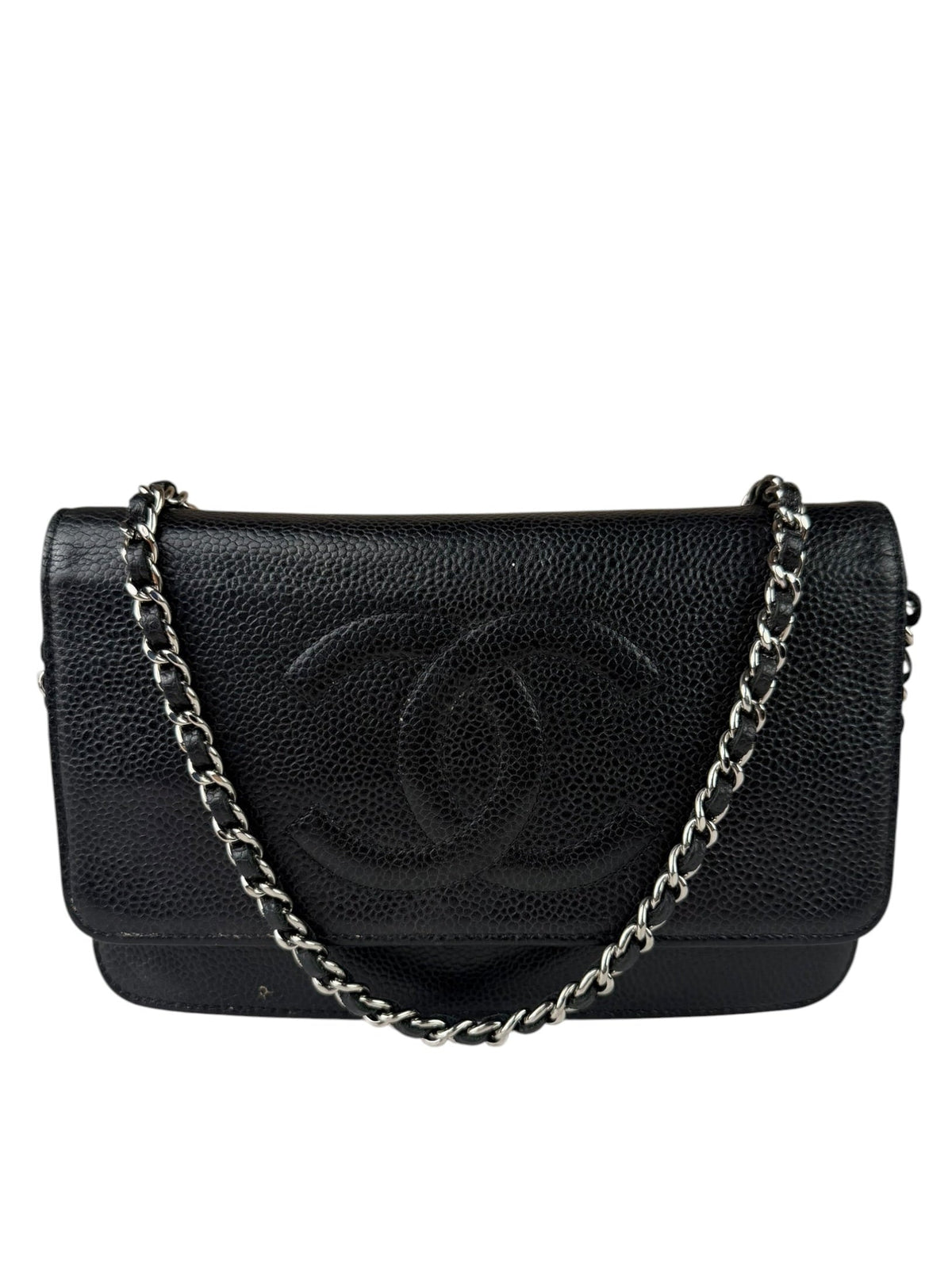 Chanel Black Caviar Flap Wallet On Chain 2013