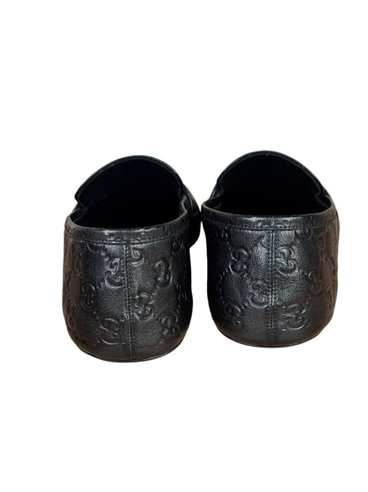 Gucci Black GG Leather Ragazzo Loafers