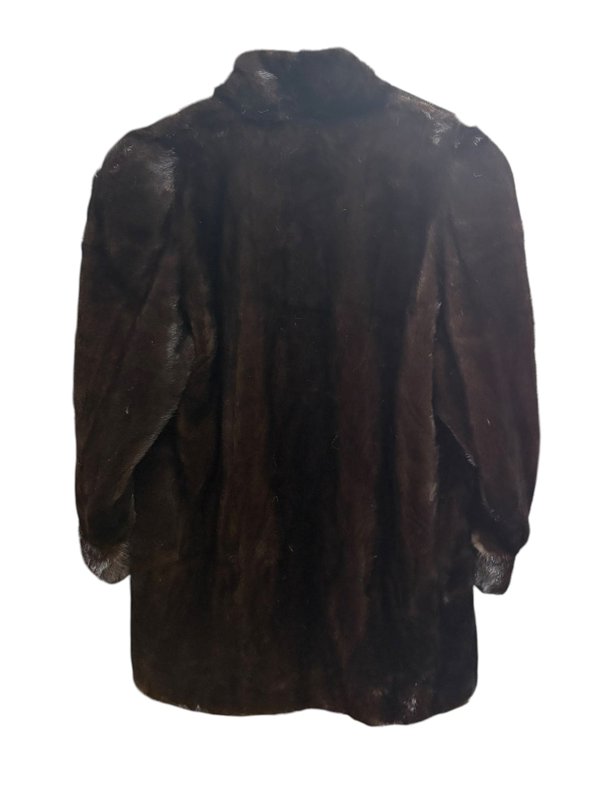Vintage Saga Ranched Mink Dark Brown Fur Coat
