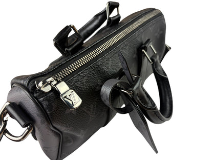 Louis Vuitton Grey Monogram Keepall Bandoulière 25