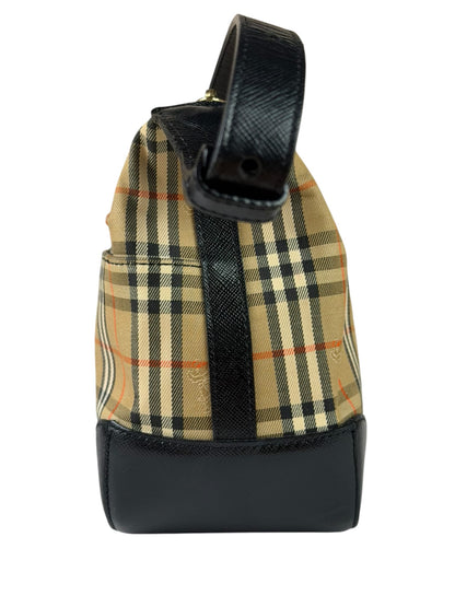 Burberry Haymarket Check Shadow Horse Canvas Shoulder Bag