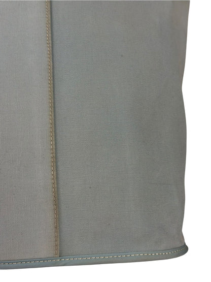 Hermes Light Blue Canvas Leather Trim Cabag Elan Tote