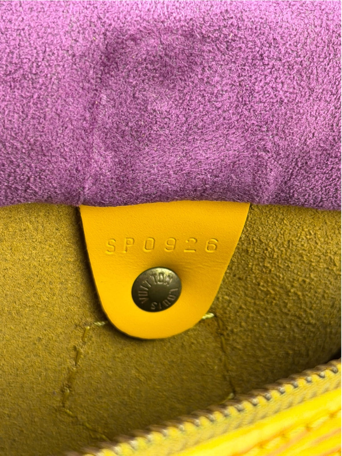 Louis Vuitton Yellow Epi Leather Speedy 25