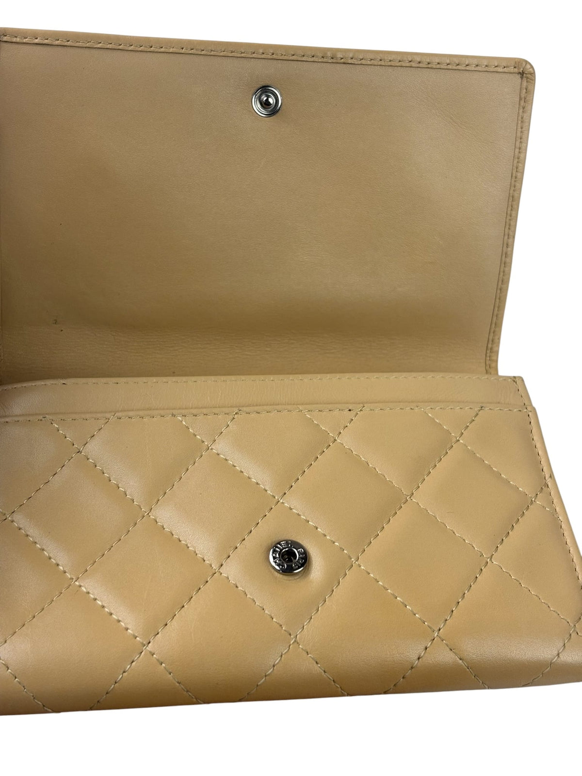 Chanel Beige/Black Cambon Bi-Fold Wallet