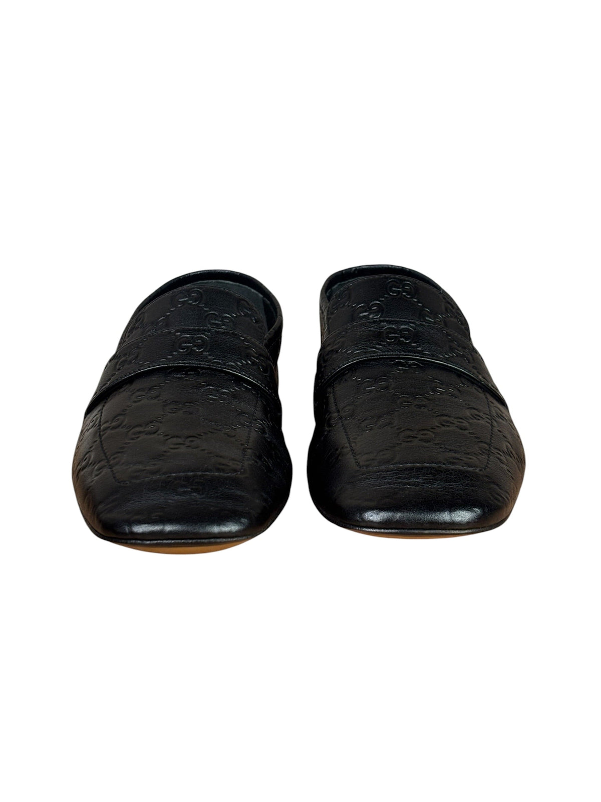 Gucci Black GG Leather Ragazzo Loafers