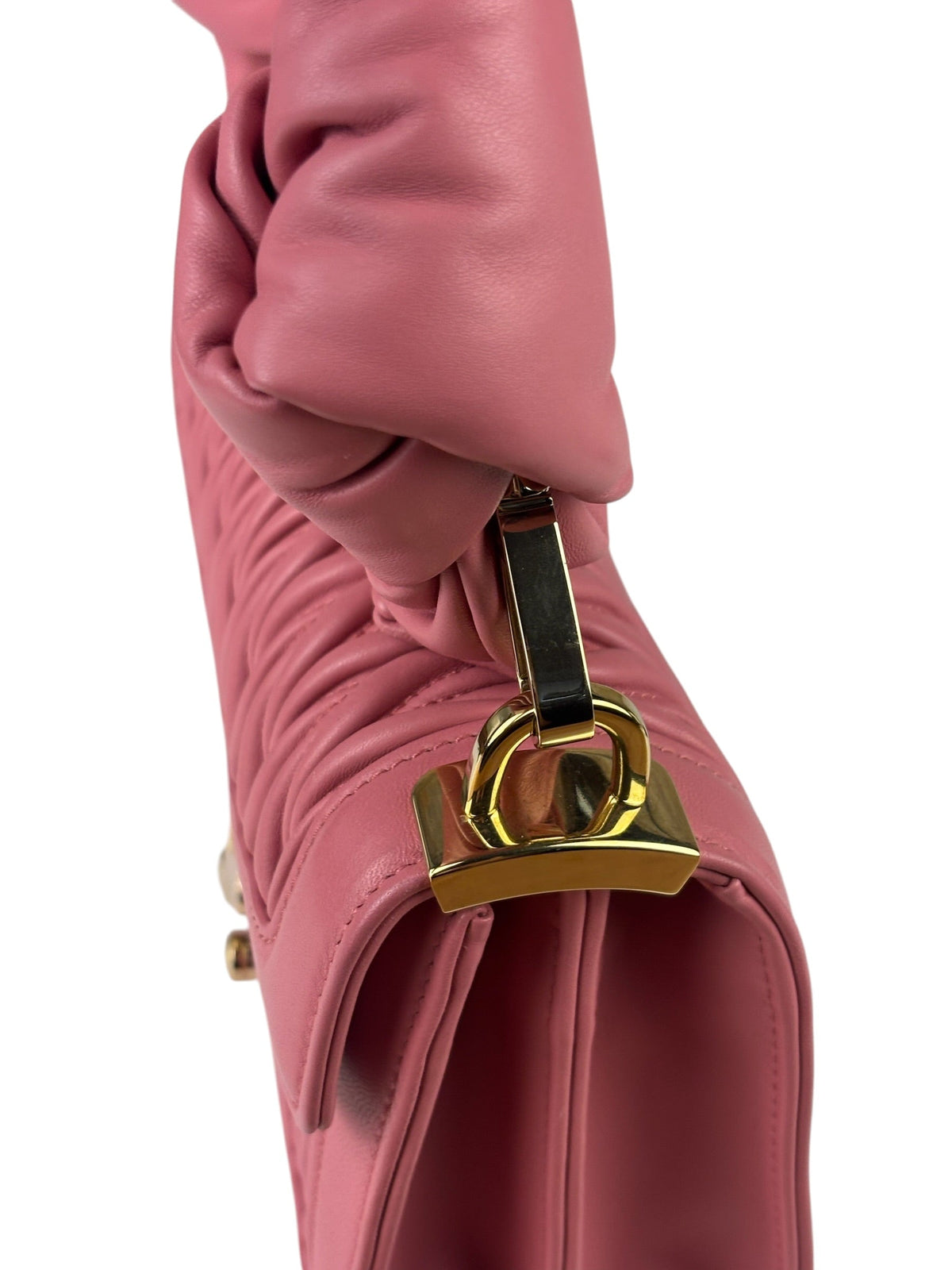 Miu Miu Pink Confidential Nappa Matelassè Leather Shoulder Bag
