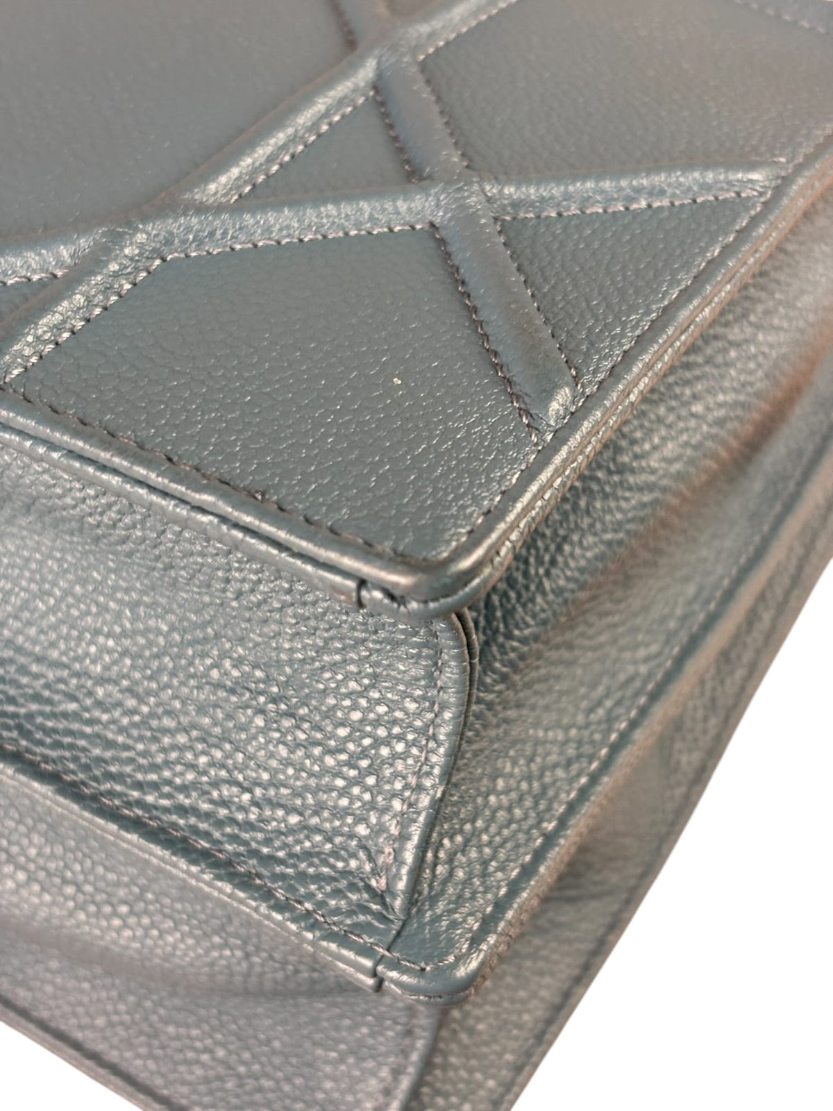 Christian Dior Blue Cowhide Diorama Two-Way Bag