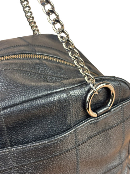 Chanel Black Caviar Chocolate Bar Shoulder Bag