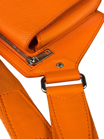 Louis Vuitton Aerogram Takeoff Leather Sling Bag Orange