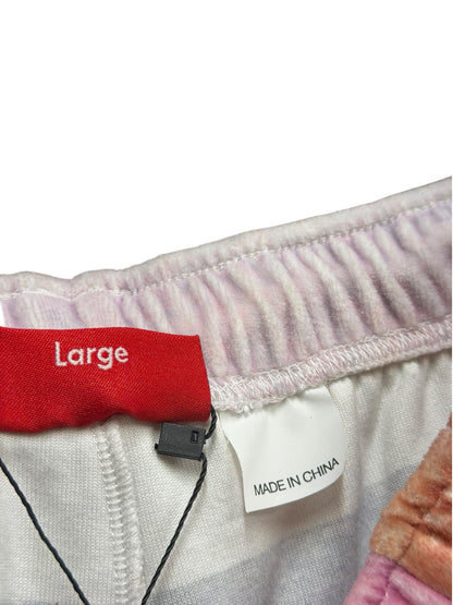 Supreme Geo Velour Shorts Pink