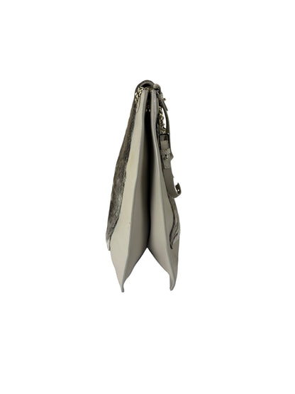 Jasonwu Grey Leather Lamb Fur Flap Tote
