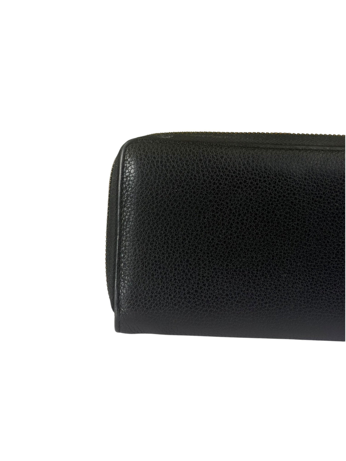 Gucci Black Leather Zip-Around Long Wallet