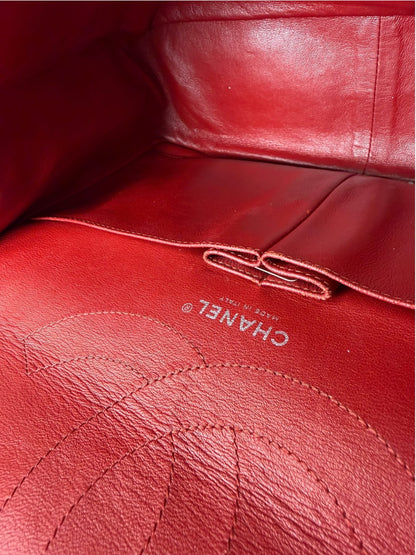 Chanel Red Patent  Quilted Double 2.55 Flap 2009