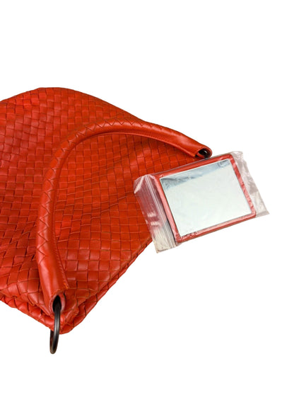 Bottega Veneta Sunset Orange Intrecciato Leather Hobo Tote