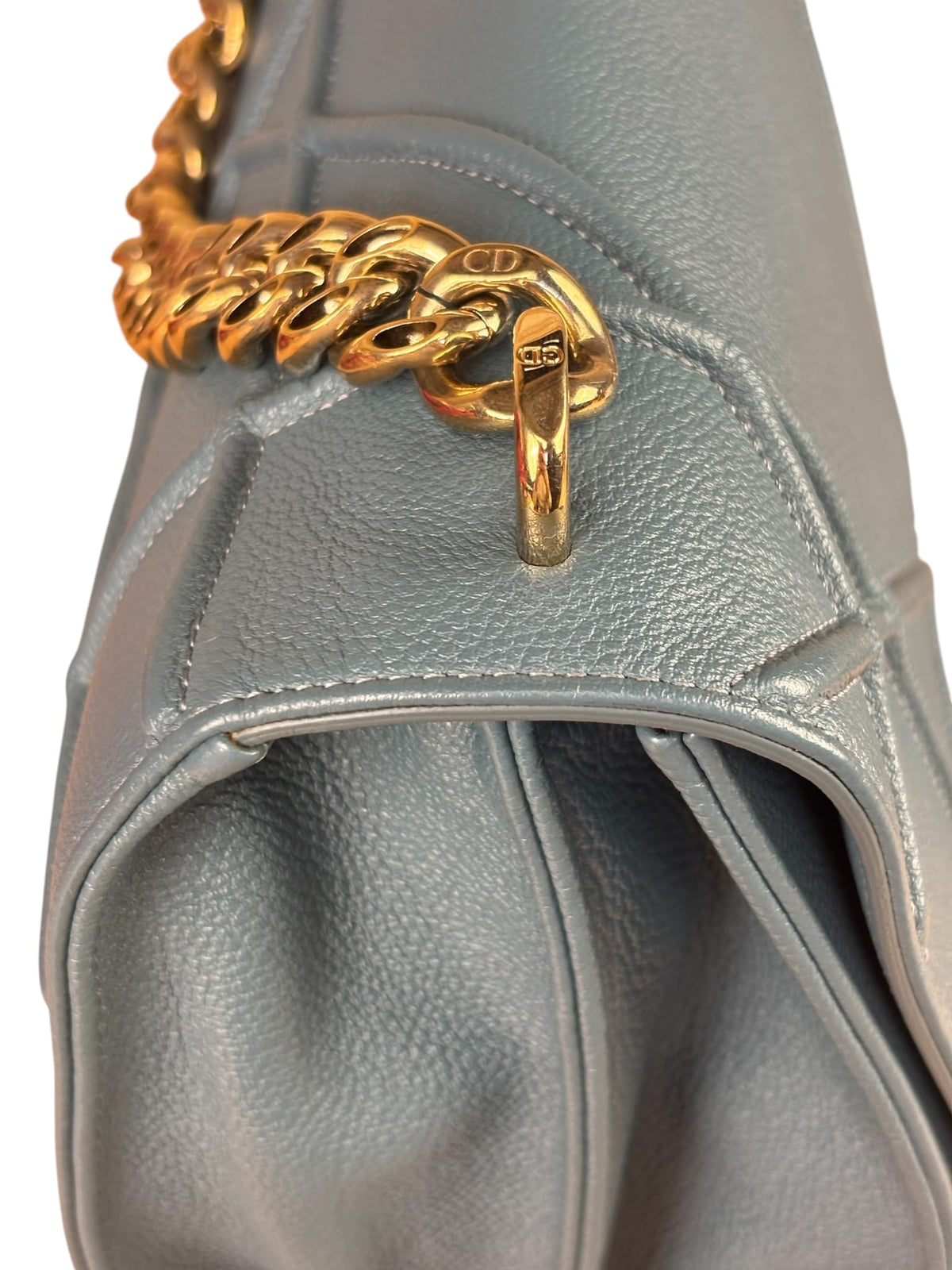 Christian Dior Blue Cowhide Diorama Two-Way Bag