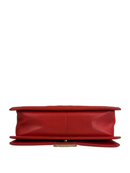Chanel Red Quilted Caviar Boy Flap Bag 2019