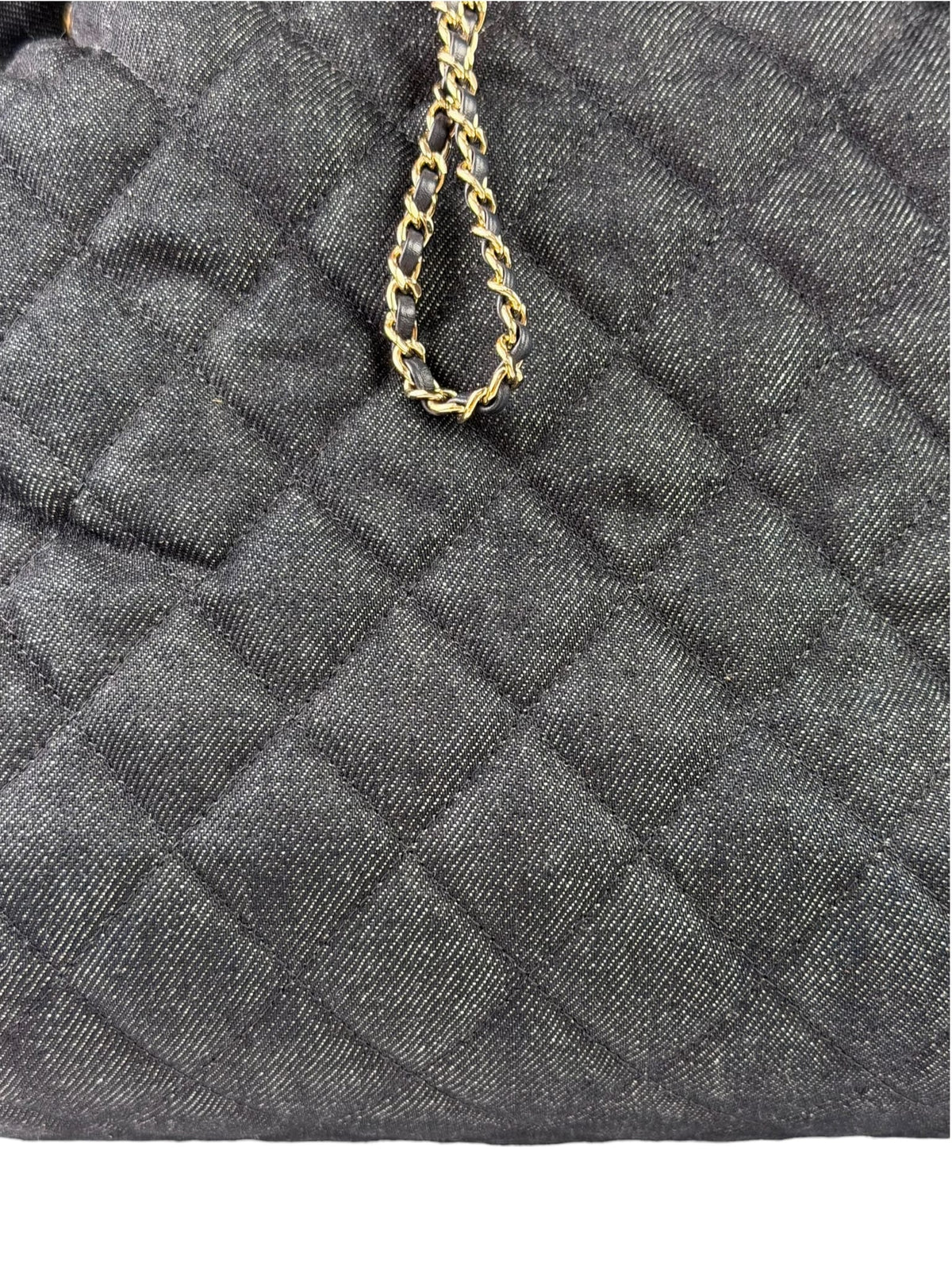Chanel Navy Quilted Denim/Leather Trim 25 Hobo Bag 2021