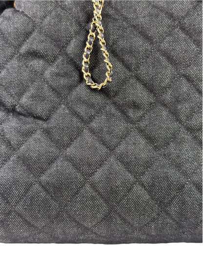 Chanel Navy Quilted Denim/Leather Trim 25 Hobo Bag 2021